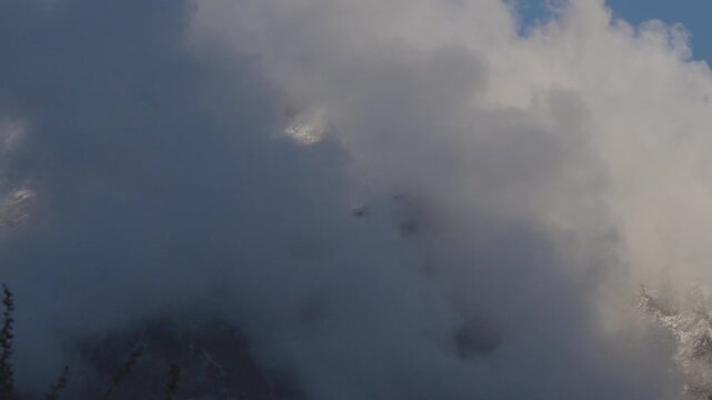Beautiful Himalayan Sunset Over Mountains in Tsum Valley Nepal seen from Chhokang Paro
