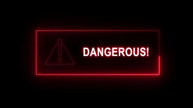 A cybersecurity alert screen showing System compromised warning with red interface, breach detected icon, and urgent visual UI.or business risk warning -4k black background icon animation