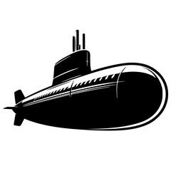 Submarine silhouette vector design © Breck
