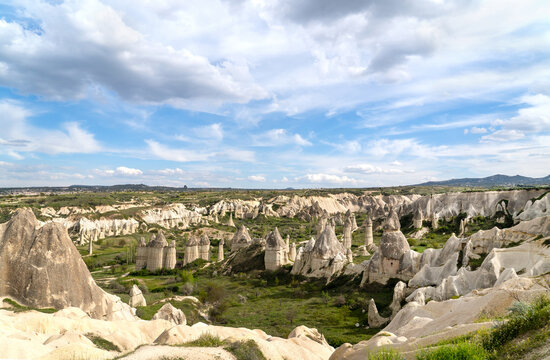 Cappadocia landscape in  in Central Anatolia, Turkey