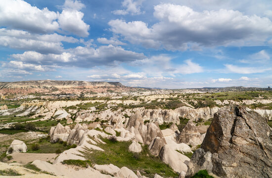 Cappadocia landscape in  in Central Anatolia, Turkey