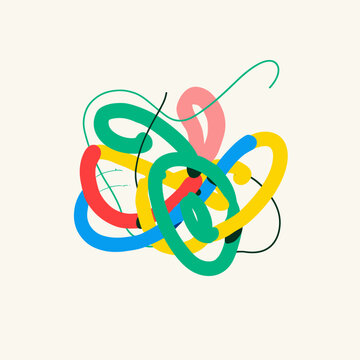 Vibrant Neon Infinity Lines Depicting Sensory Processing