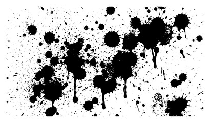 Large messy ink blots and splatters background in urban grunge street art style © Wuszu