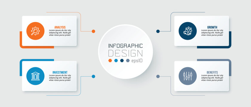 Business work flow  infographic template.
