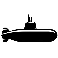 Submarine silhouette vector design © Breck