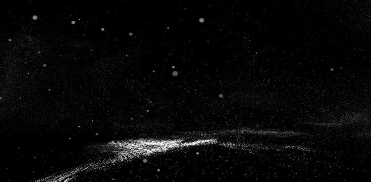 falling dust particles on ground