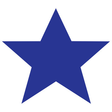 Navy blue Star Icon PNG, isolated on transparent background. A bold and simple design representing achievement, success, and rating, ideal for digital and creative projects.