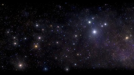 Fototapeta premium Deep Space Star Cluster with Blue Purple Nebula, Dazzling Milky Way Cosmic Background, Astronomical Space Design Material 