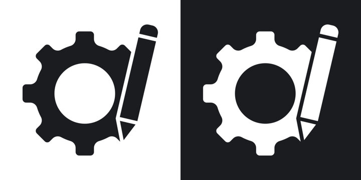 Customize icons in solid black and white collection