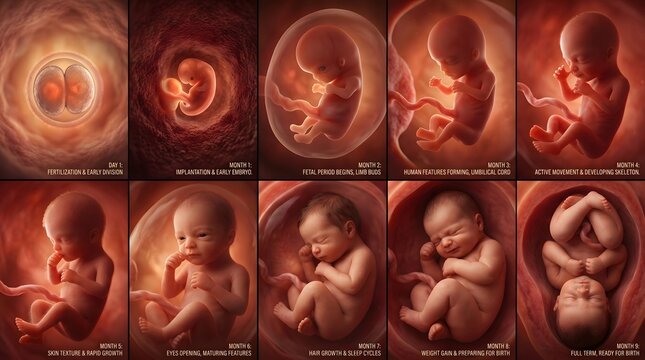 Human Fetal Development Stages from Conception to Birth