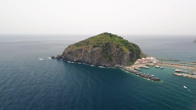 Drone footage of SantAngelo and Maronti coastal landscape