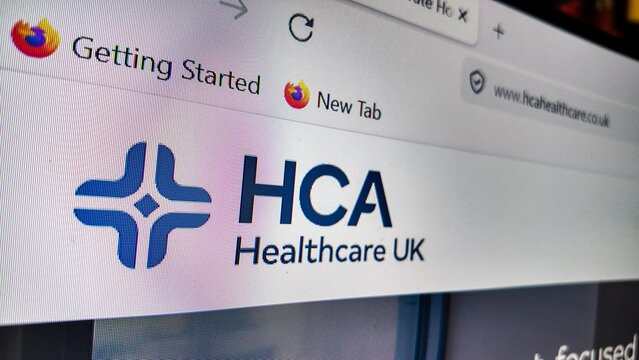 a computer screen with HCA healthcare uk website displayed