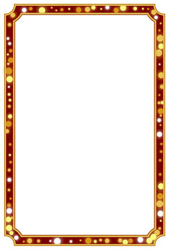 Red Marquee Vertical Frame