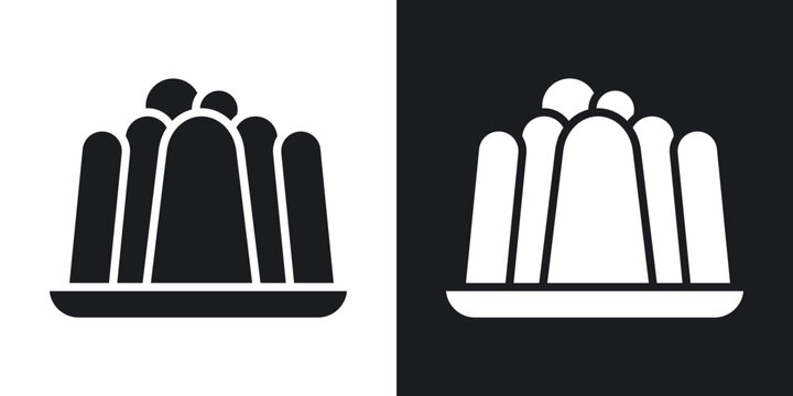 Jelly icons in solid black and white collection