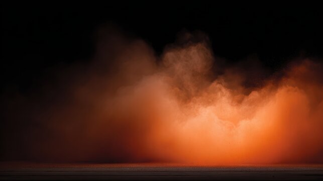 Dramatic fiery explosion with smoke and flames action concept