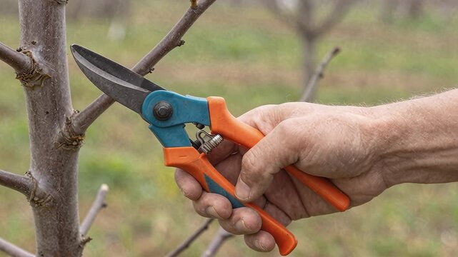 Pruning Tree Branches with Garden Shears