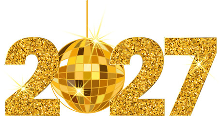 Obraz premium 2027 Gold Number