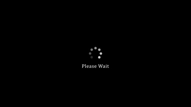 Please wait loading intermission animated animation.