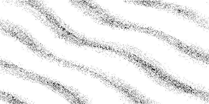 Seamless black and white striped fabric texture with an elegant grunge pattern and artistic floral ornament design for decoration