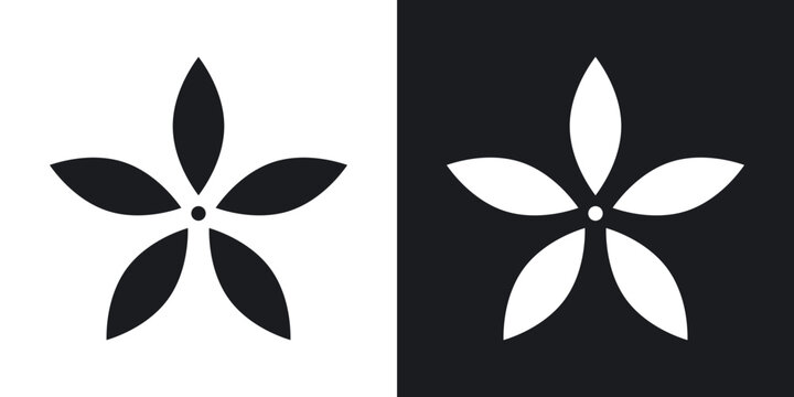 Neroli icons in solid black and white collection