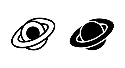 Planet Icons, Space Symbols, Cosmic Orbits, Celestial Body Graphics, Vector Art © black man