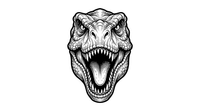 Dinosaur Head Vector Illustration T rex Logo Graphic Design