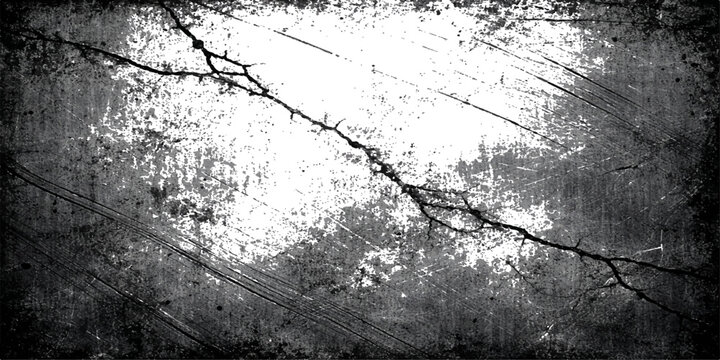 An old rusty metal plate background featuring a dark grungy texture with a rough gray paint surface and vintage design