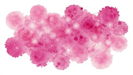 Fototapeta premium Abstract Pink Watercolor Splatter on White Background