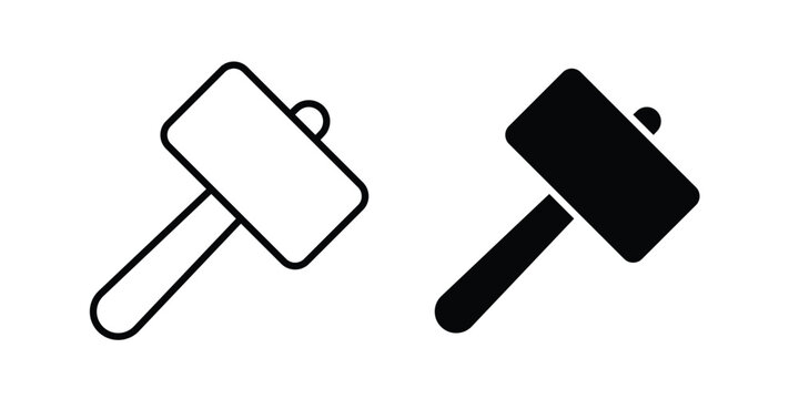 Wooden mallet icon