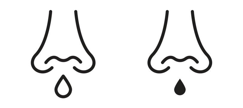 Stuffy nose icon symbol, black style vector icons pack