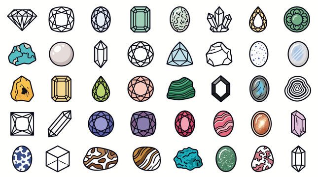 Colorful Gemstones and Precious Stones.