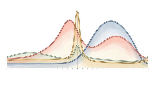 Chart shows hormonal levels during the menstrual cycle phases. It highlights changes in estrogen and progesterone levels over time.