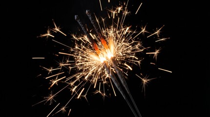 Obraz premium Sparklers Burning with Sparks
