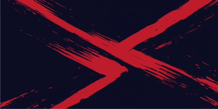 Abstract black and red grunge background featuring paint splashes, artistic floral patterns, stars, and love hearts in a decorative vector illustration banner