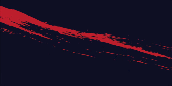Abstract red ink splats and paint splashes create a dynamic design with a bright, glowing sunset, orange clouds, and the fiery energy of a natural evening sky