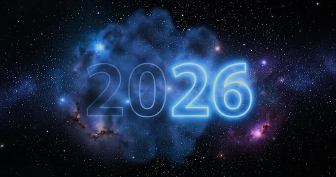 New Year Time Future Concept Animation.