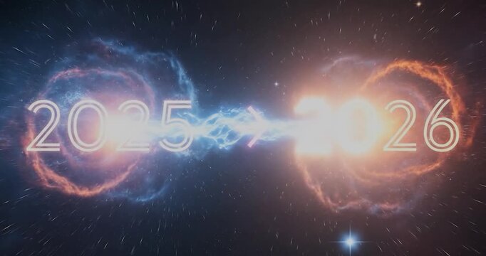 New Year Transition from 2025 to 2026.