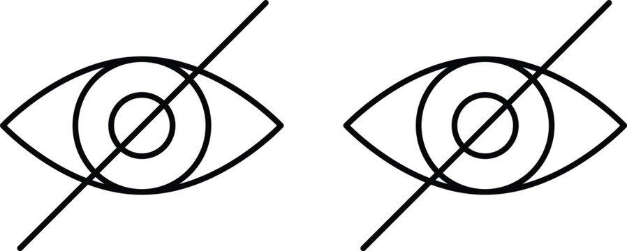 Eye crossed icon