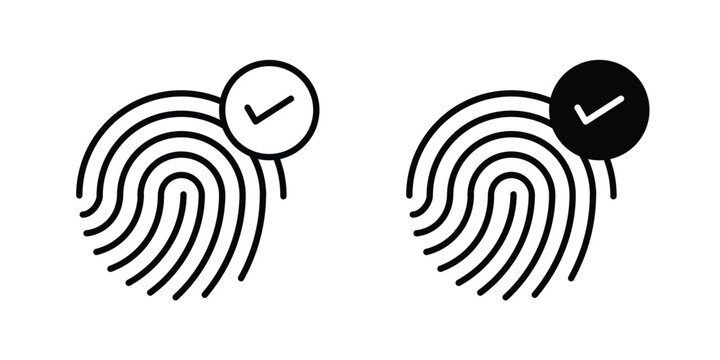 Biometric security icon vector illustration on white
