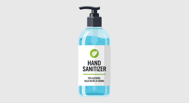 Bottle of Hand Sanitizer Liquid.