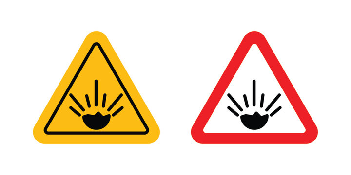 Explosive materials hazard sign