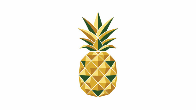 Premium Geometric Pineapple Emblem Logo with a Luxurious and Modern Design