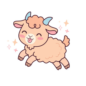 Cute Sheep animal PNG cartoon