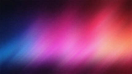 Vibrant purple and pink grainy nebula background with glowing blue light effects and cosmic dust texture for creative media. © SmartVector Studio