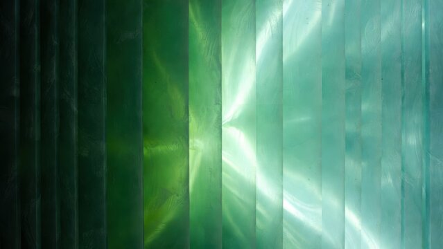 Abstract green light rays with dark shadows modern minimalist background texture