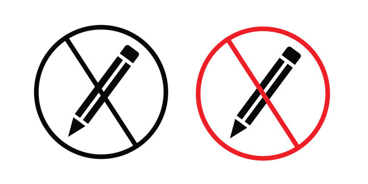 No writing sign