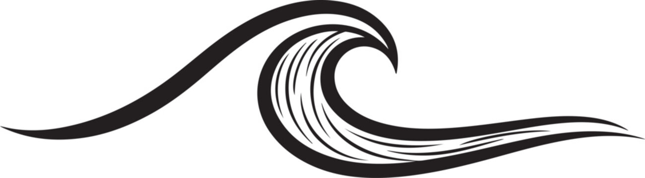 Wave, black wave, ocean wave, vector wave, wave icon