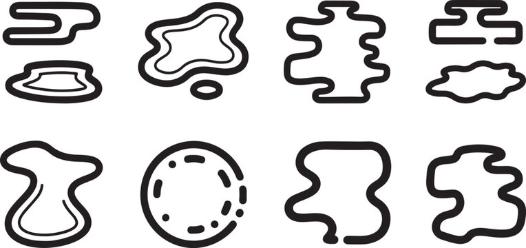 Black hand gesture sign language illustrations set vector Vector