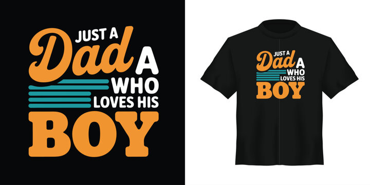 Dad and son love t-shirt design