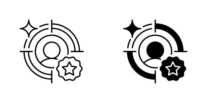 Headhunting Vector Line Icon for Recruitment
